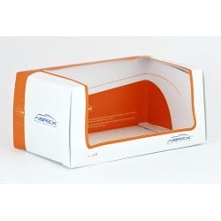 Originální "větší" přebal na vitrínku (box, krabička) − oranžovo bílý − ABREX 1:43