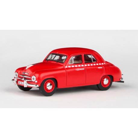 1956 Škoda 1201 Sedan, červená − TAXI − ABREX 1:43