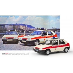 1988 Škoda Favorit 136 L − zdravotní služba OÚNZ Praha 1 − ABREX 1:43
