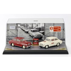 Diorama "TEST Model DEPO": 1955 Škoda 440 Spartak − IXO Models 1:43 versus DeAgostini 1:43