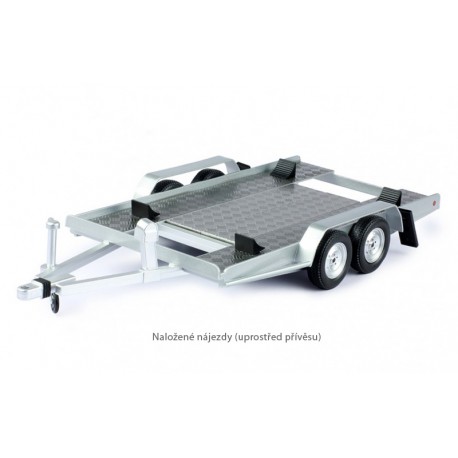 Přívěs pro převoz osobních aut − Car trailer / Autotrailer − IXO Models 1:18