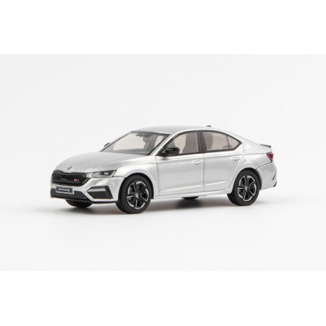 2020 Škoda Octavia IV RS − stříbrná Brilliant metalíza − Abrex 1:43