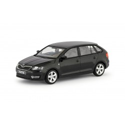 2013 Škoda Rapid Spaceback − černá Magic metalíza − Abrex 1:43