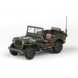 1944 Jeep Willys − 1/4 Ton Military Vehicle − velitelský vůz − Cararama/ABREX 1:43