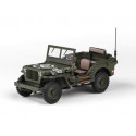 1944 Jeep Willys − 1/4 Ton Military Vehicle − velitelský vůz se staženou střechou − Cararama/ABREX 1:43