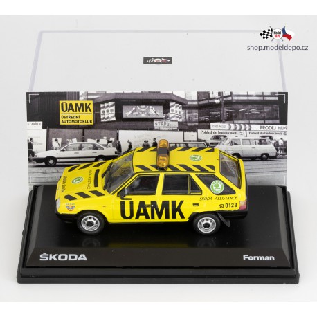 1993 Škoda Forman s majákem AZD 530 − asistenční vůz ÚAMK − ABREX / Model DEPO 1:43