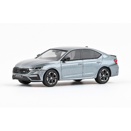 2020 Škoda Octavia IV − Šedá Platin metalíza − ABREX 1:43