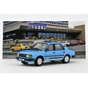 1985 ŠKODA 120 L − modrá, bílá kola a zadní kryt − Export / Tuzex − Abrex/Model DEPO 1:43