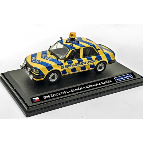 1986 Škoda 120 L − Silniční a odtahová služba, Autoturist ČSSR − Abrex/CAL/Model DEPO 1:43 - PŘEDOBJEDNÁVKA