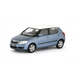 2007 Škoda Fabia II − šedá Satin metalíza/bílá střecha − ABREX 1:43