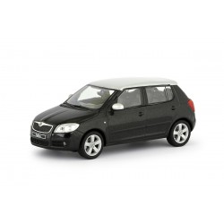 2007 Škoda Fabia II − černá Black Magic/stříbrná střecha − ABREX 1:43