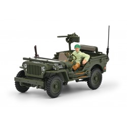 1944 Jeep Willys − 1/4 Ton Military Vehicle − průzkumný vůz − Cararama/ABREX 1:43