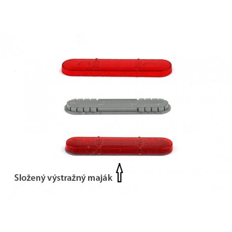 Výstražný maják: Magnum - Holomý − červený − stavebnice − CAL 1:43