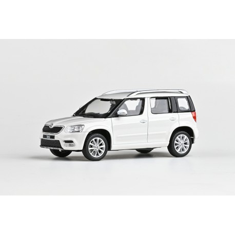 2013 Škoda Yeti FL − bílá Candy − Abrex 1:43