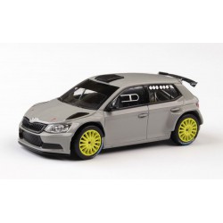 2018 Škoda Fabia III R5 − Prodejní tovární verze, šedá Steel Uni − ABREX 1:43